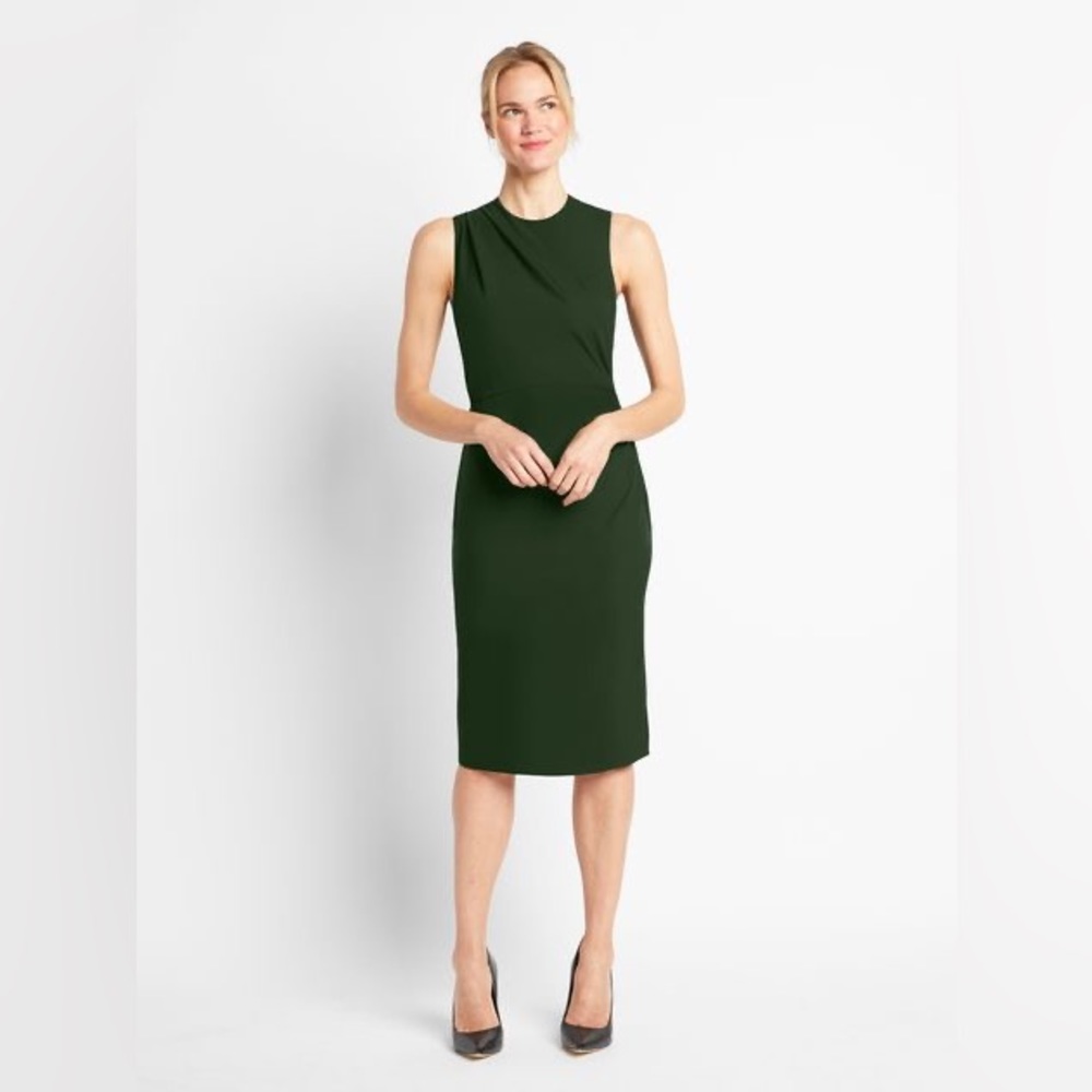 Of Mercer Pollock Dress Army Green 10